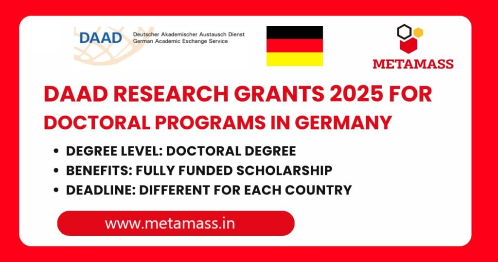 DAAD Research Grants Scholarships 2025 in Germany