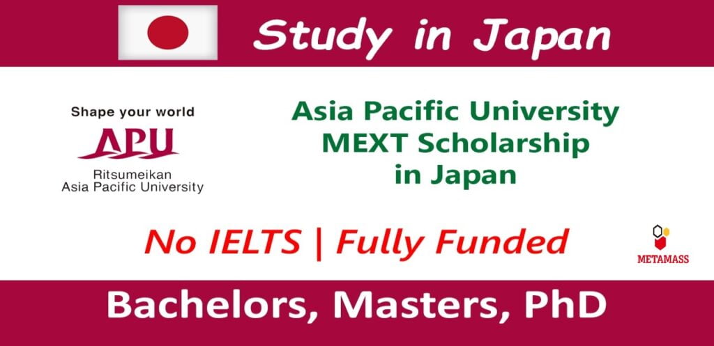 Asia Pacific University MEXT Scholarship in Japan