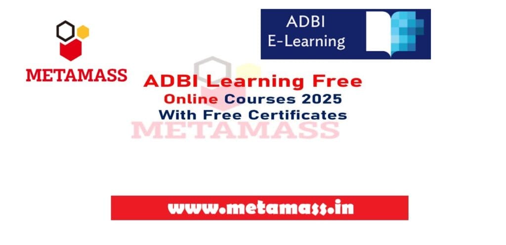 ADBI Learning Free Online Courses 2025