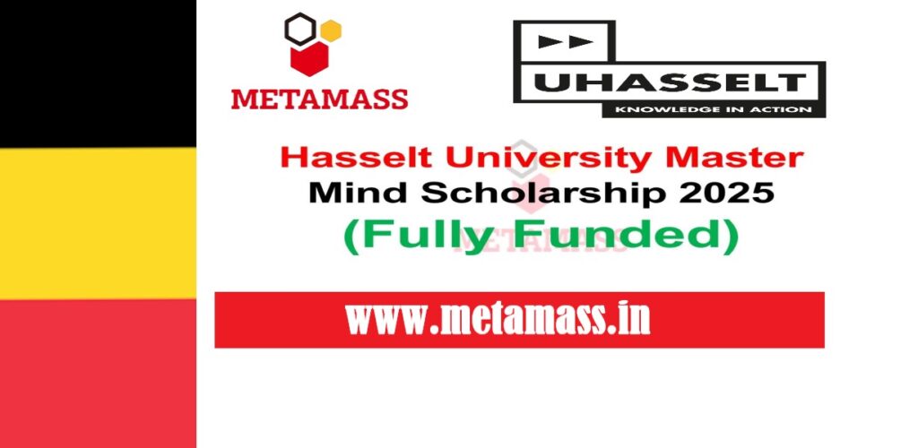 Hasselt University Master Mind Scholarship 2025