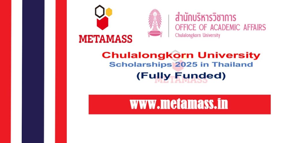 Chulalongkorn University Scholarships 2025 in Thailand