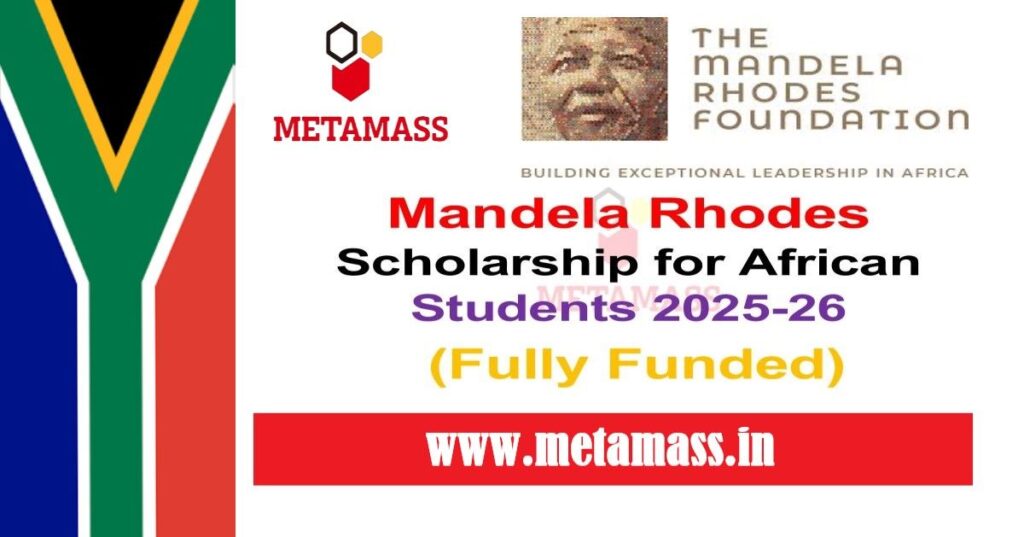 Mandela Rhodes Scholarship for African Students