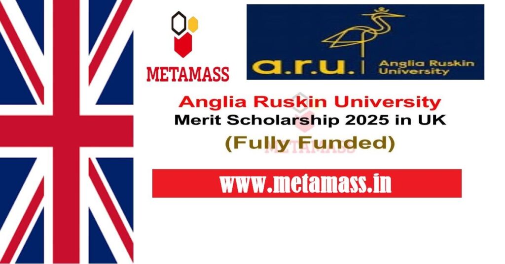 Anglia Ruskin University Merit Scholarship 2025 in UK